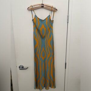 Organic Silk Slip dress - Light
Blue Zebra